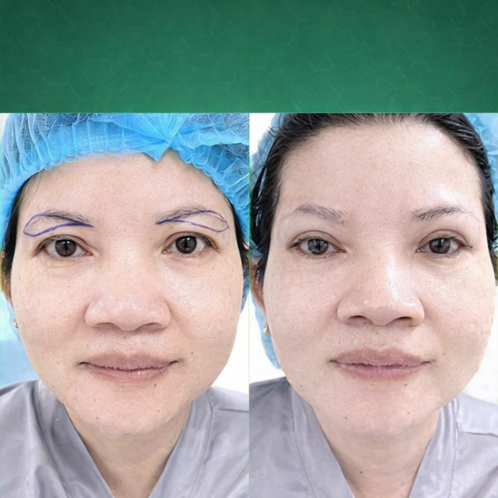 Sai lầm khi nâng cung chân mày khiến mặt mất cân đối