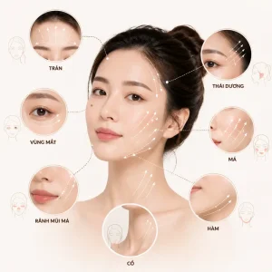 Các Vùng Trên Gương Mặt Thường Được Căng Chỉ Nhất & Hiệu Quả