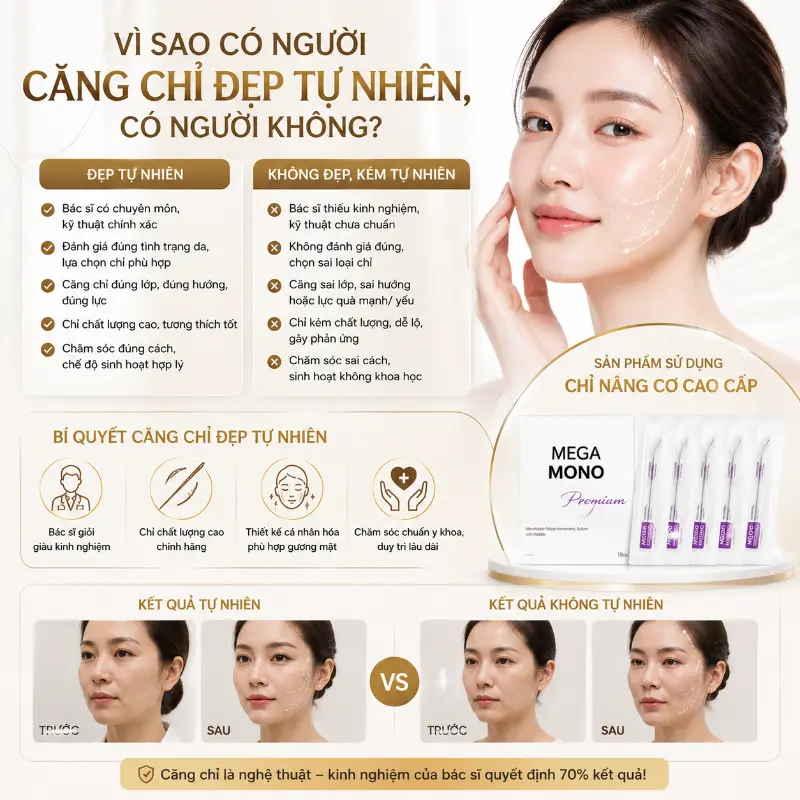 Vì Sao Có Người Căng Chỉ Đẹp Tự Nhiên, Có Người Không